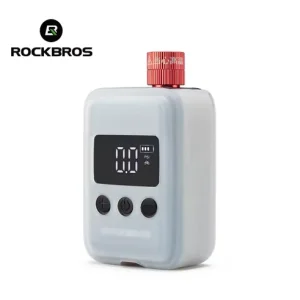 ROCKBROS Bike Electric Air Pump Mini Portable Bicycle Tire Inflator USB-C Charge