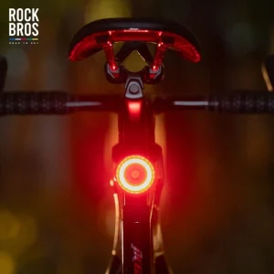 ROCKBROS Rear Bike Lights Smart Brake Sensing Auto Light Sensing Bike Tail Light